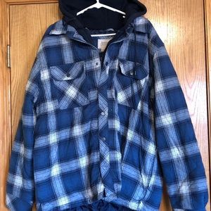 Vintage Boston traders hooded flannel jacket